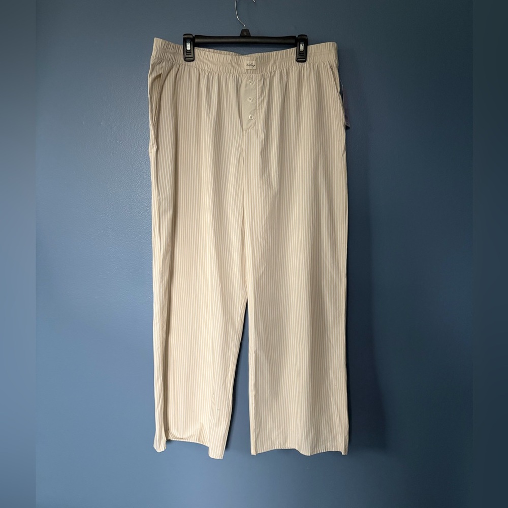 Women's Cream Striped Pants